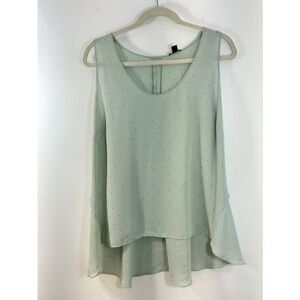 Ann Taylor Swing Cami Tank Top, Light Green Large